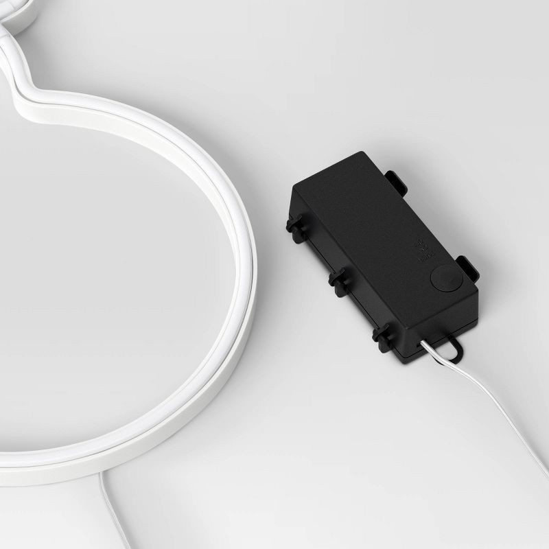 slide 4 of 4, LED Battery Operated Christmas Neon Snowman Hangable Sign White/Blue/Orange - Wondershop™, 1 ct