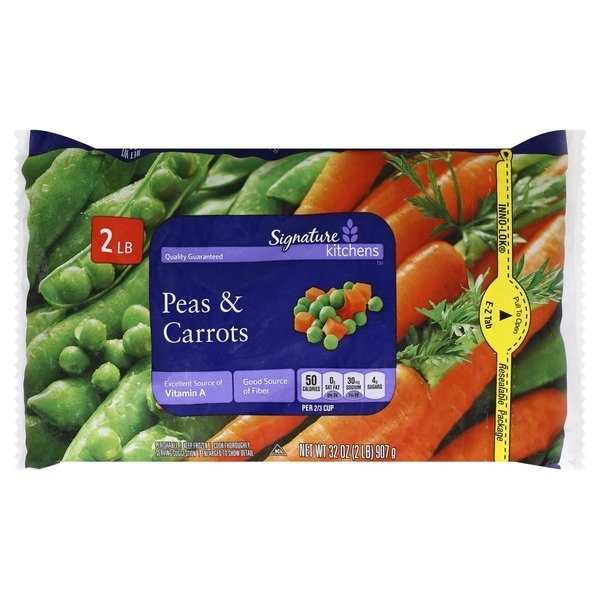 slide 1 of 1, Signature Kitchens Peas Green & Carrots, 32 oz