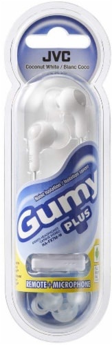slide 1 of 1, JVC Gumy Plus In-Ear Earbuds with Remote and Mic - Coconut White, 1 ct