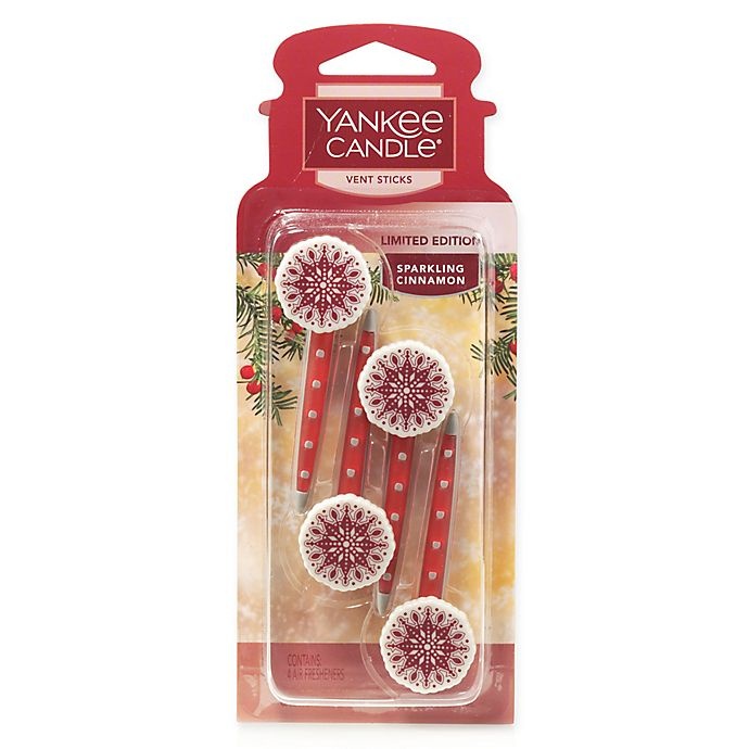 slide 1 of 1, Yankee Candle Sparkling Cinnamon Car Vent Sticks, 4 ct