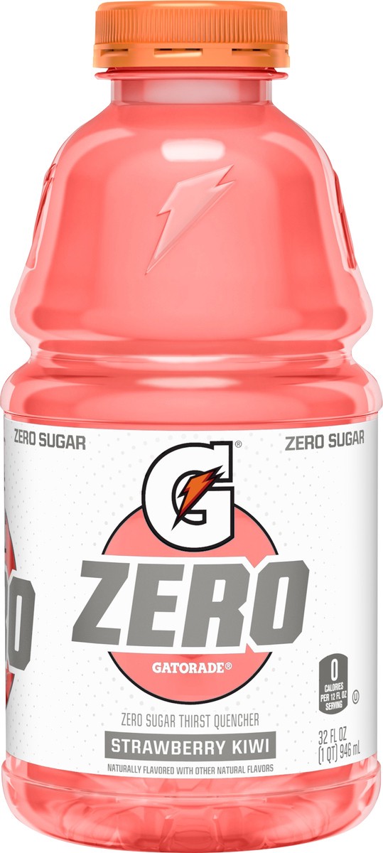 slide 2 of 3, Gatorade Zero Zero Sugar Strawberry Kiwi Thirst Quencher 32 oz, 32 oz