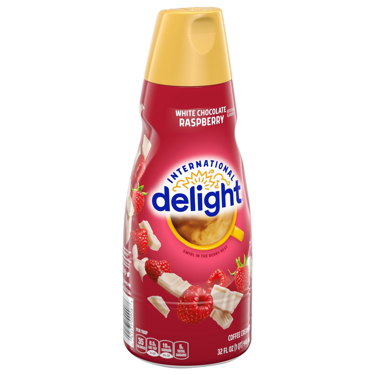 slide 7 of 12, International Delight Coffee Creamer, White Chocolate Raspberry, Refrigerated Flavored Creamer, 32 FL OZ Bottle, 32 fl oz