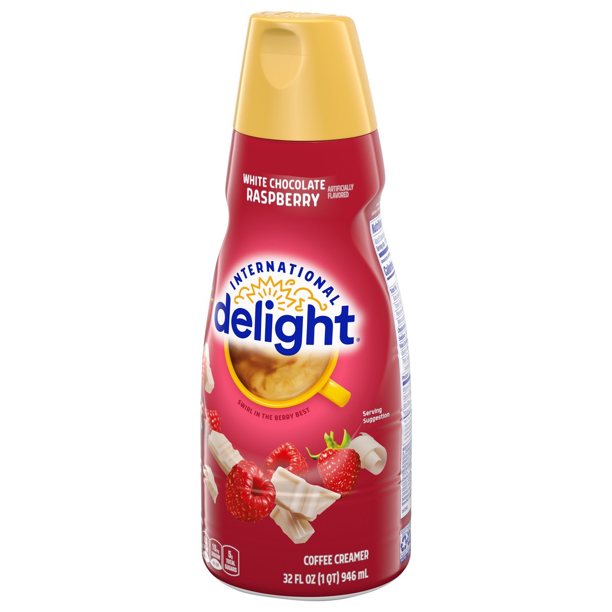 slide 4 of 12, International Delight Coffee Creamer, White Chocolate Raspberry, Refrigerated Flavored Creamer, 32 FL OZ Bottle, 32 fl oz