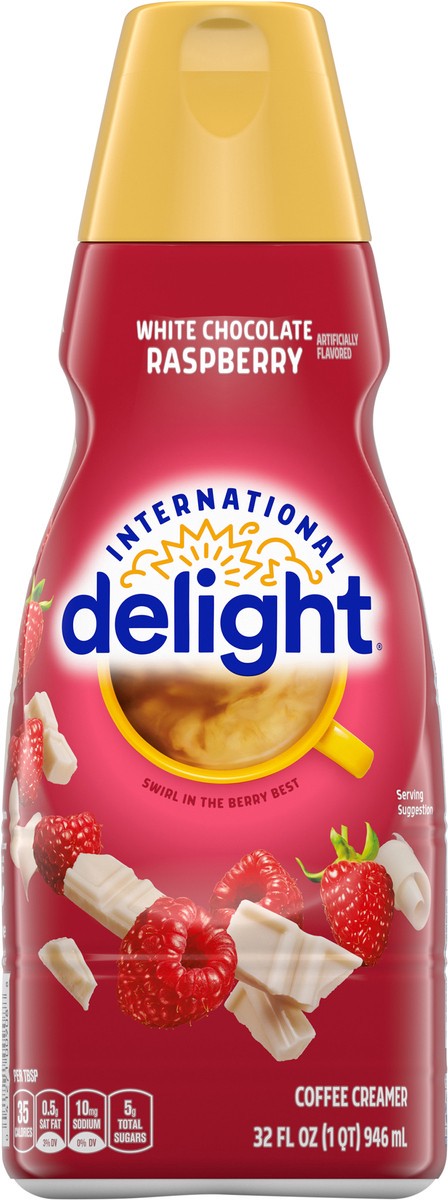 slide 12 of 12, International Delight Coffee Creamer, White Chocolate Raspberry, Refrigerated Flavored Creamer, 32 FL OZ Bottle, 32 fl oz