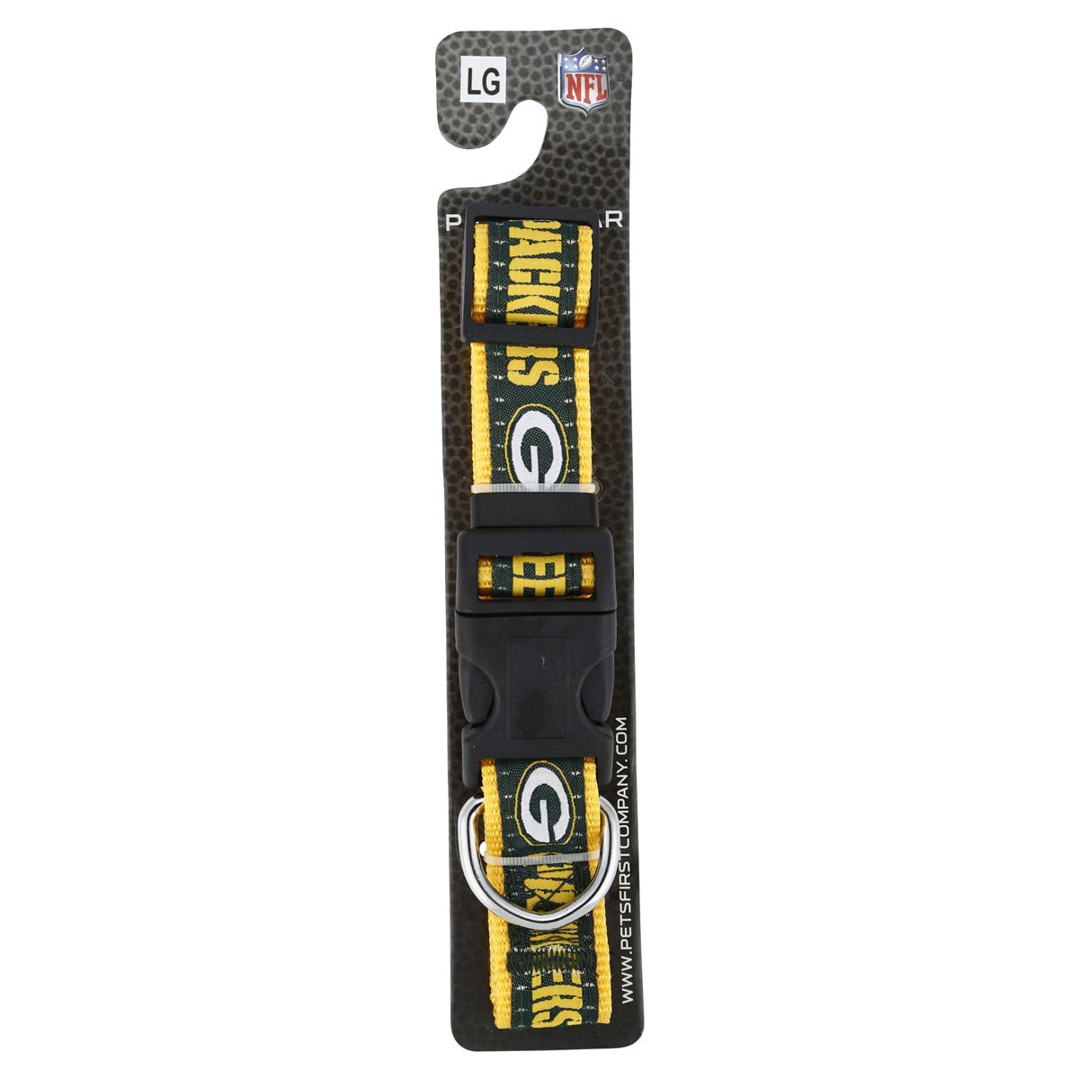 slide 1 of 1, Pets First Green Bay Packers Collar, Large, 18 ct; 28 in
