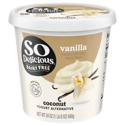So Delicious Coconut Milk Yogurt Alternative, Vanilla, Vegan, Gluten Free, 24 oz Container