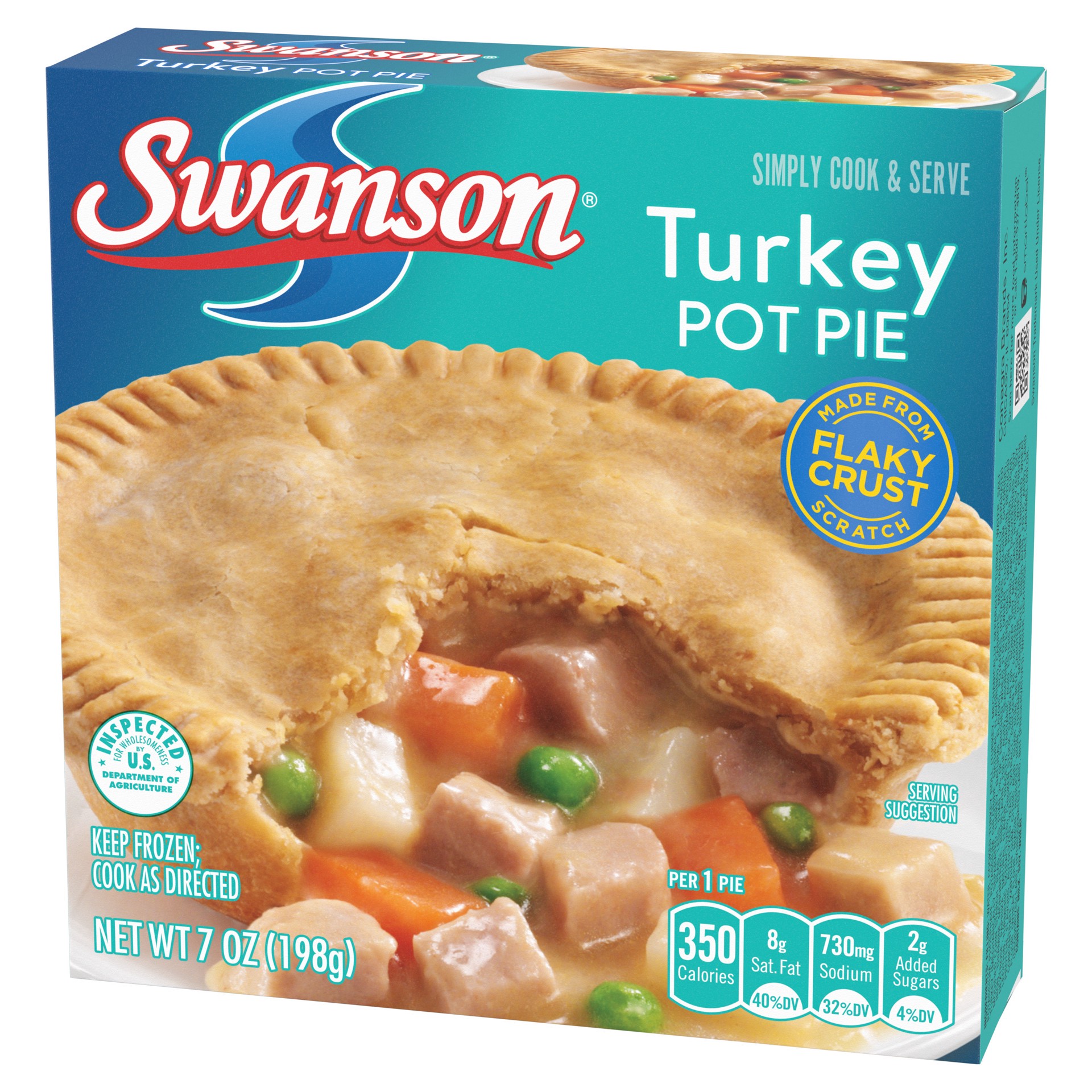 slide 3 of 5, Swanson Individual Turkey Pot Pie Frozen Meal, 7 oz., 7 oz