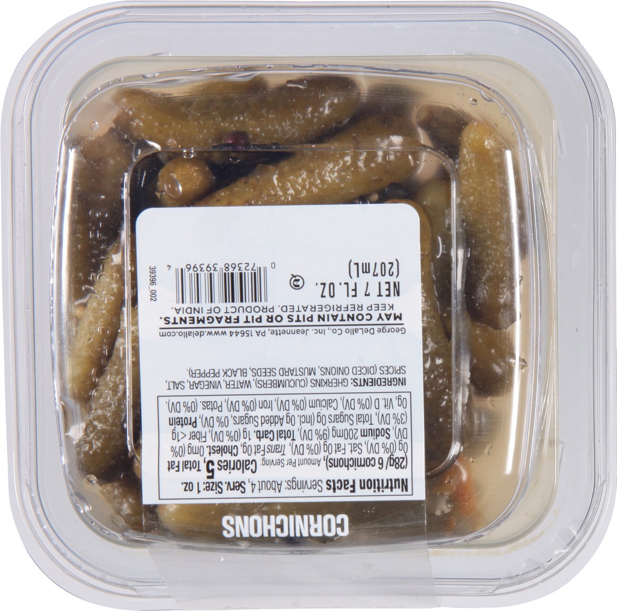 slide 3 of 14, DeLallo Cornichons In Brine, 7 oz