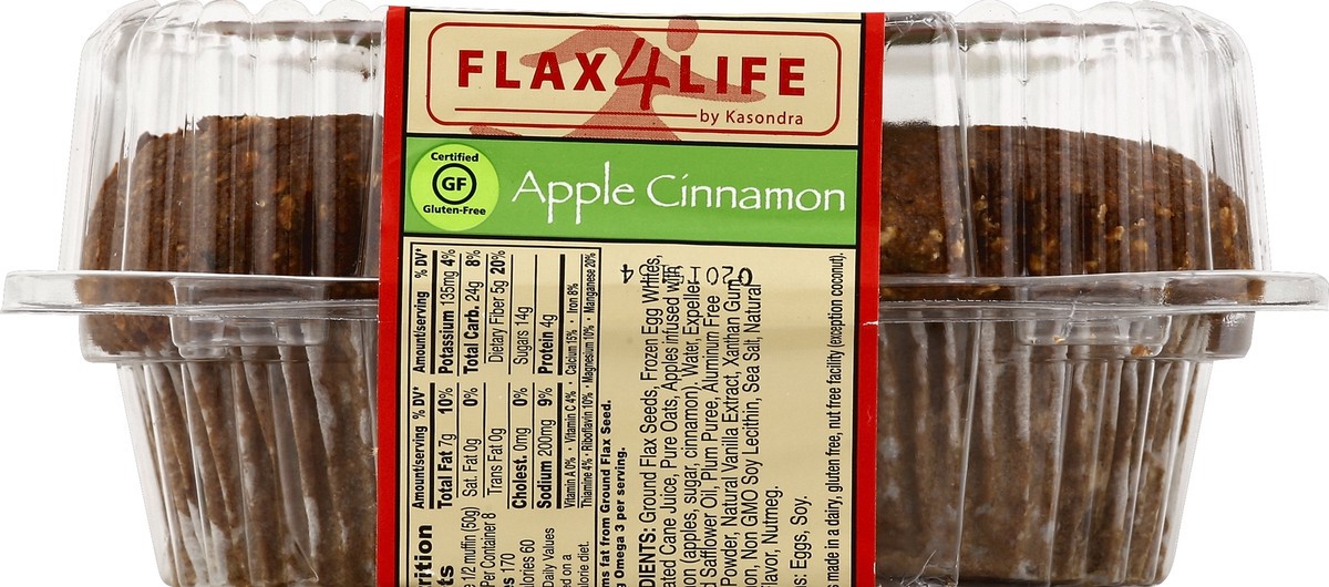 slide 3 of 4, Flax4Life Apple Cinnamon Flax Muffins, 14 oz