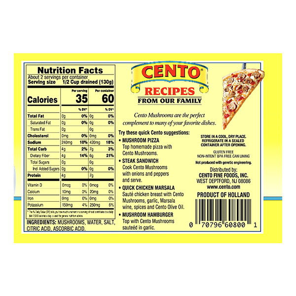 slide 4 of 5, Cento Mushrooms - Stems And Pieces, 8 oz