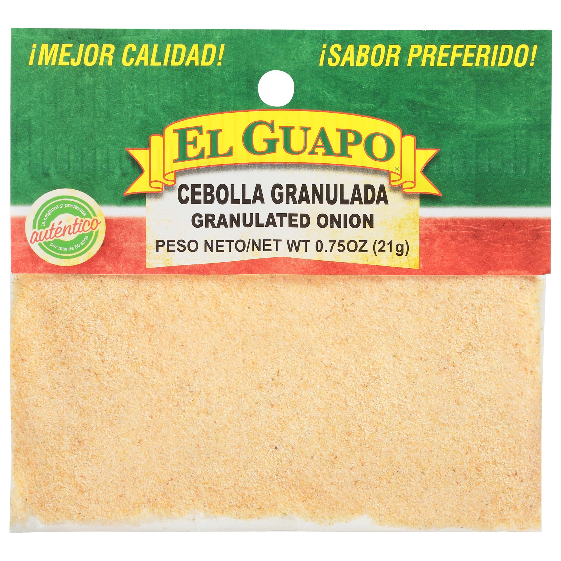 slide 1 of 5, El Guapo Granulated Onion (Cebolla Granulada), 0.75 oz, 