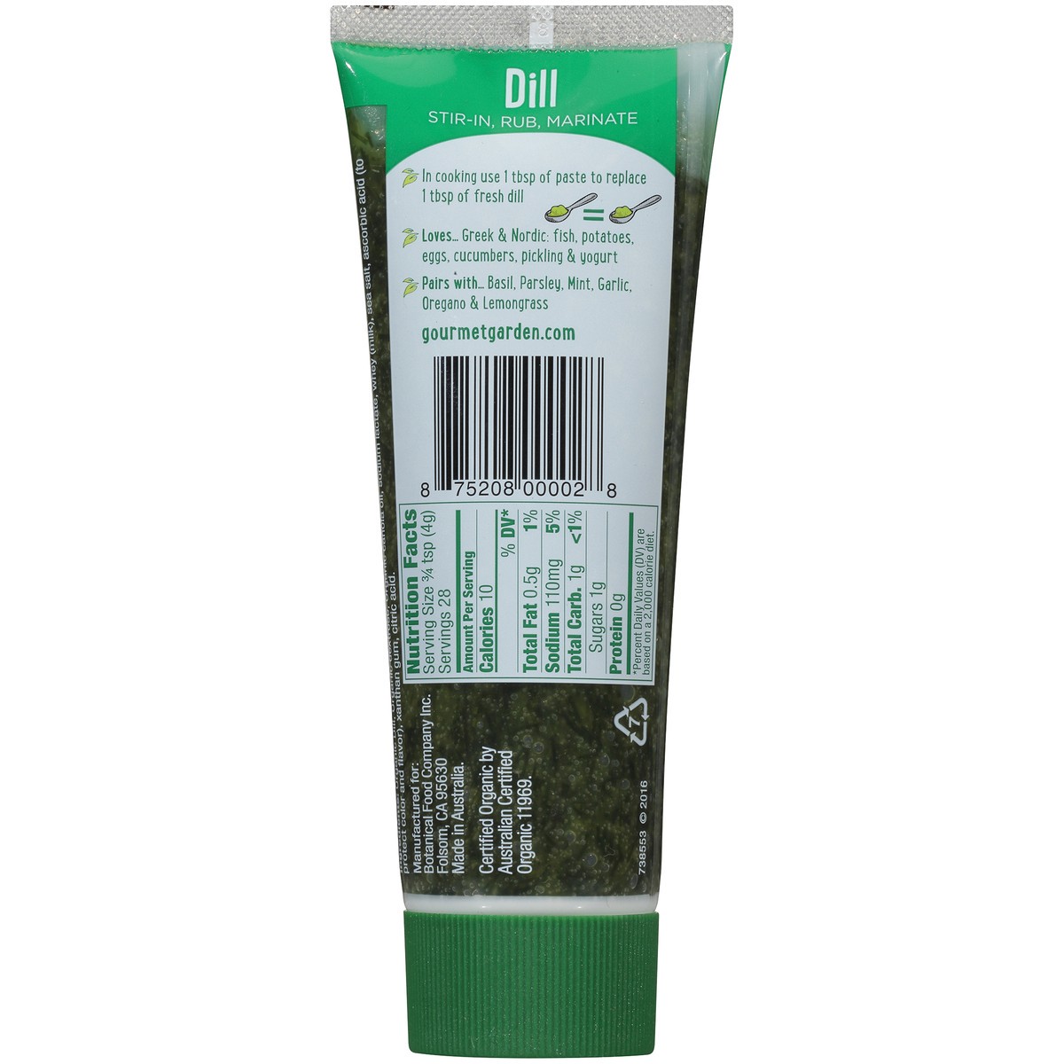 slide 2 of 7, Gourmet Garden Dill Herb Blend Paste, 4 oz