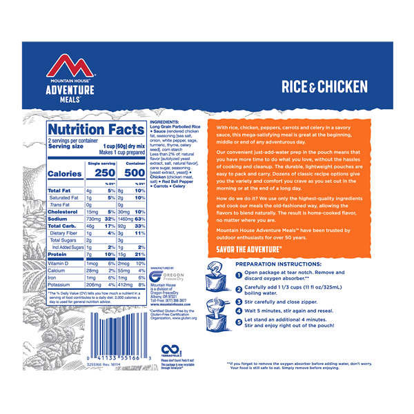 slide 3 of 5, Mountain House Rice & Chicken, 4.2 oz