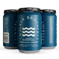 Walker Brothers Blueberry Juniper Hard Kombucha - 4pk/12 fl oz Cans