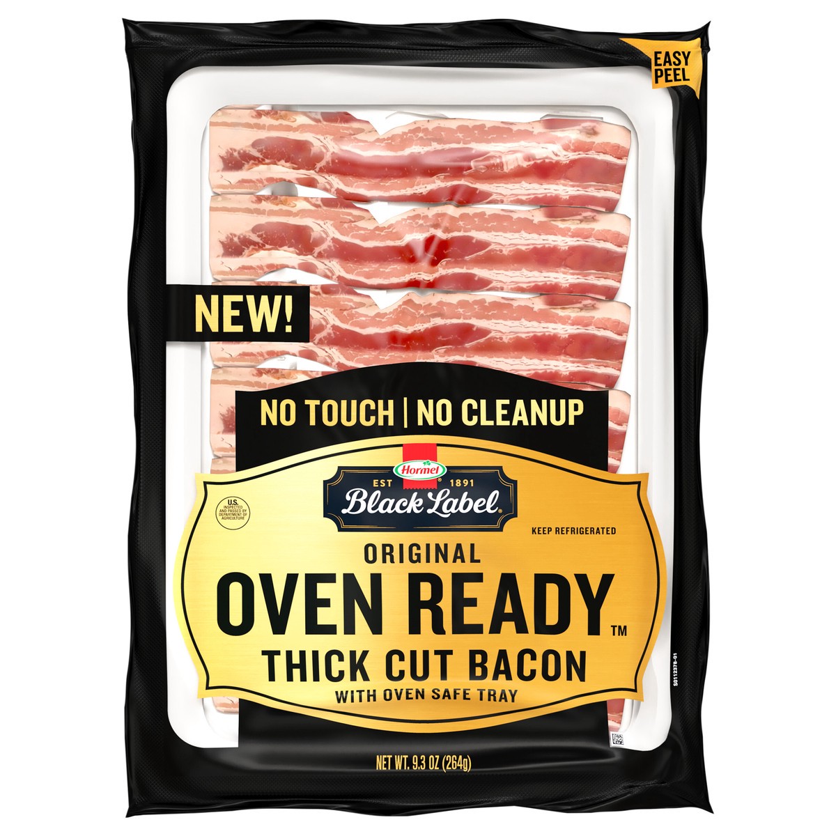 slide 1 of 12, Hormel Black Label Oven Ready™ Thick Cut Bacon, 9.3 oz