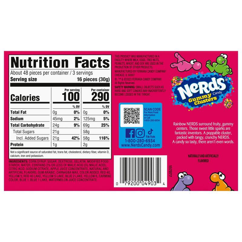 slide 10 of 10, Nerds Gummy Clusters Theater Box Original Candy - 3oz, 3 oz