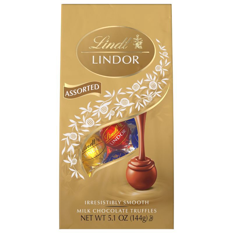 slide 3 of 8, Lindt Lindor Assorted Chocolate Candy Truffles - 5.1oz, 5.1 oz