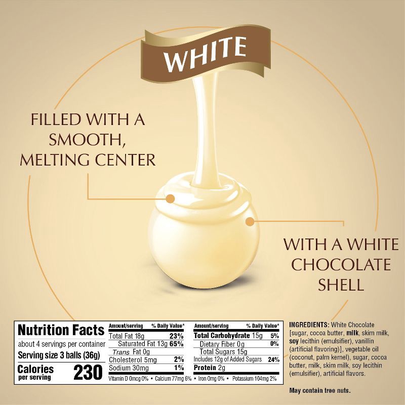 slide 5 of 10, Lindt Lindor White Chocolate Candy Truffles - 5.1oz, 5.1 oz