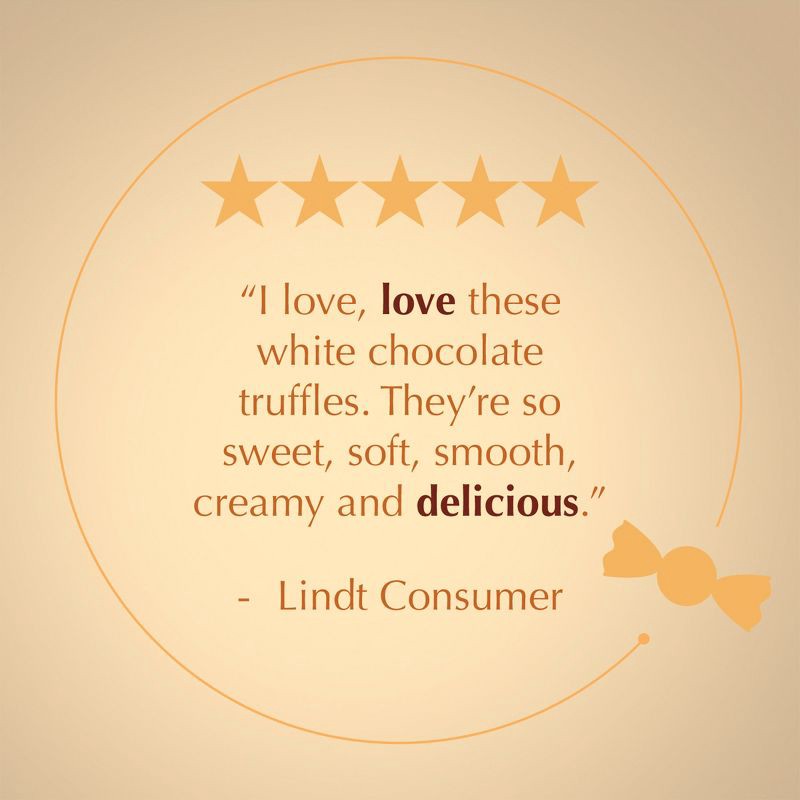 slide 7 of 10, Lindt Lindor White Chocolate Candy Truffles - 5.1oz, 5.1 oz
