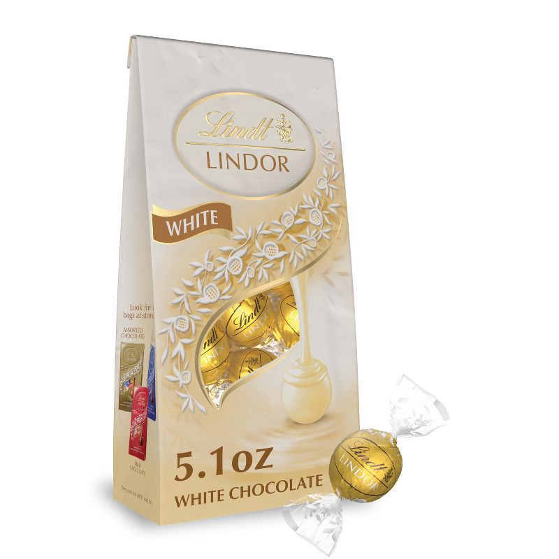 slide 1 of 10, Lindt Lindor White Chocolate Candy Truffles - 5.1oz, 5.1 oz