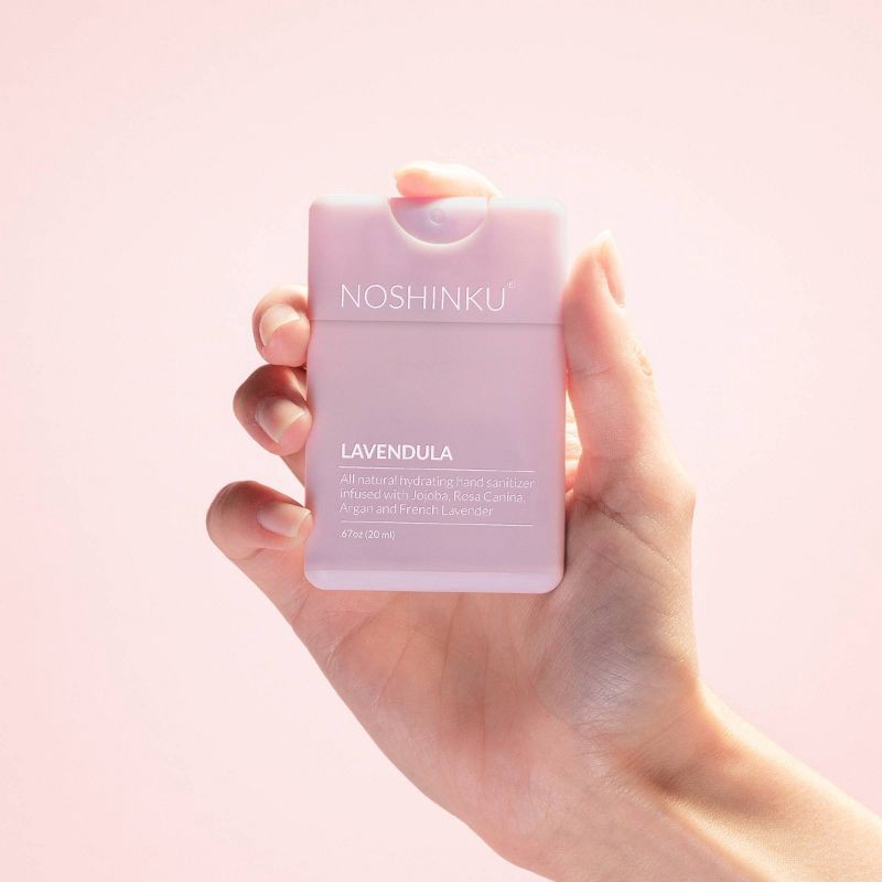 slide 2 of 5, NOSHINKU Refillable Lavendula Ultra Moisturizing Pocket Sanitizer - Trial Size - 20mL, 20 ml
