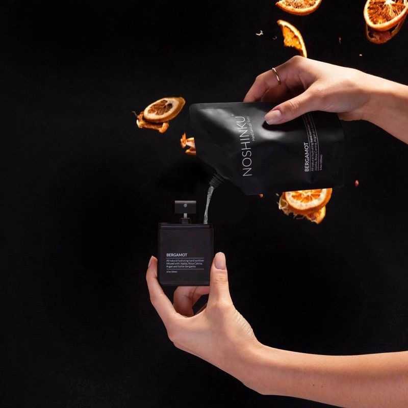slide 5 of 5, NOSHINKU Refillable Bergamot Ultra Moisturizing Pocket Sanitizer - Travel Size - 20ml, 20 ml