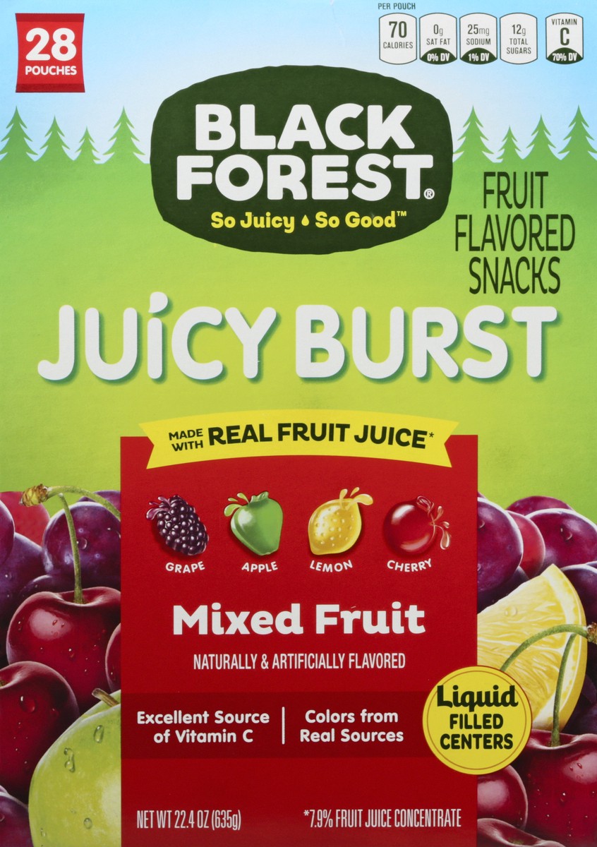 slide 10 of 13, Black Forest Juicy Burst Mixed Fruit Fruit Flavored Snacks 22.4 oz, 22.4 oz