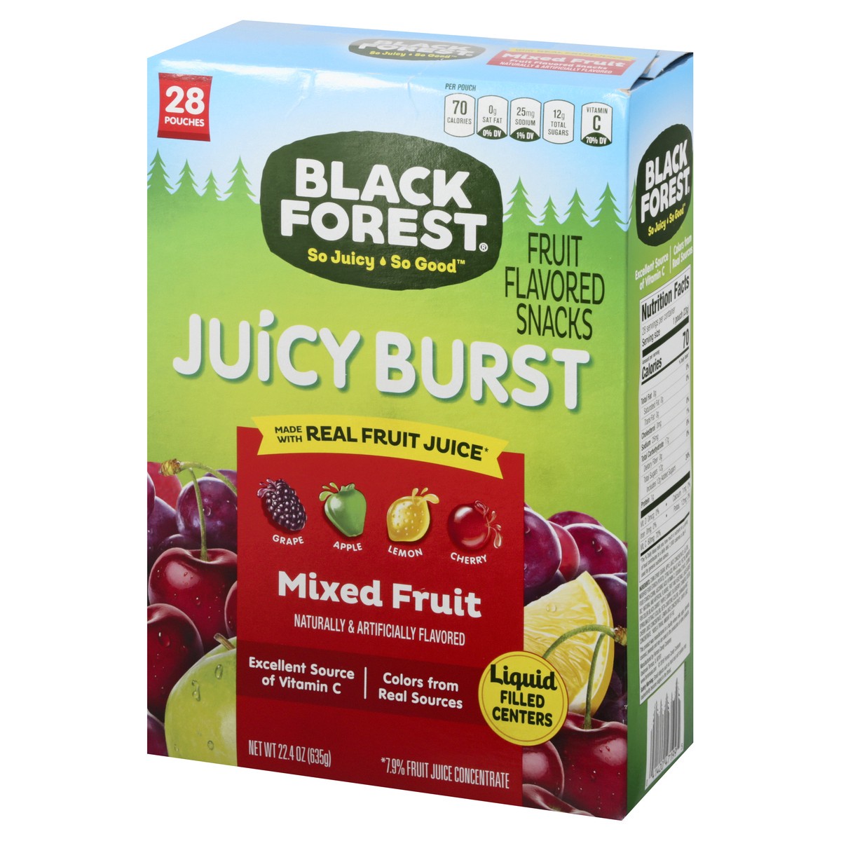 slide 11 of 13, Black Forest Juicy Burst Mixed Fruit Fruit Flavored Snacks 22.4 oz, 22.4 oz