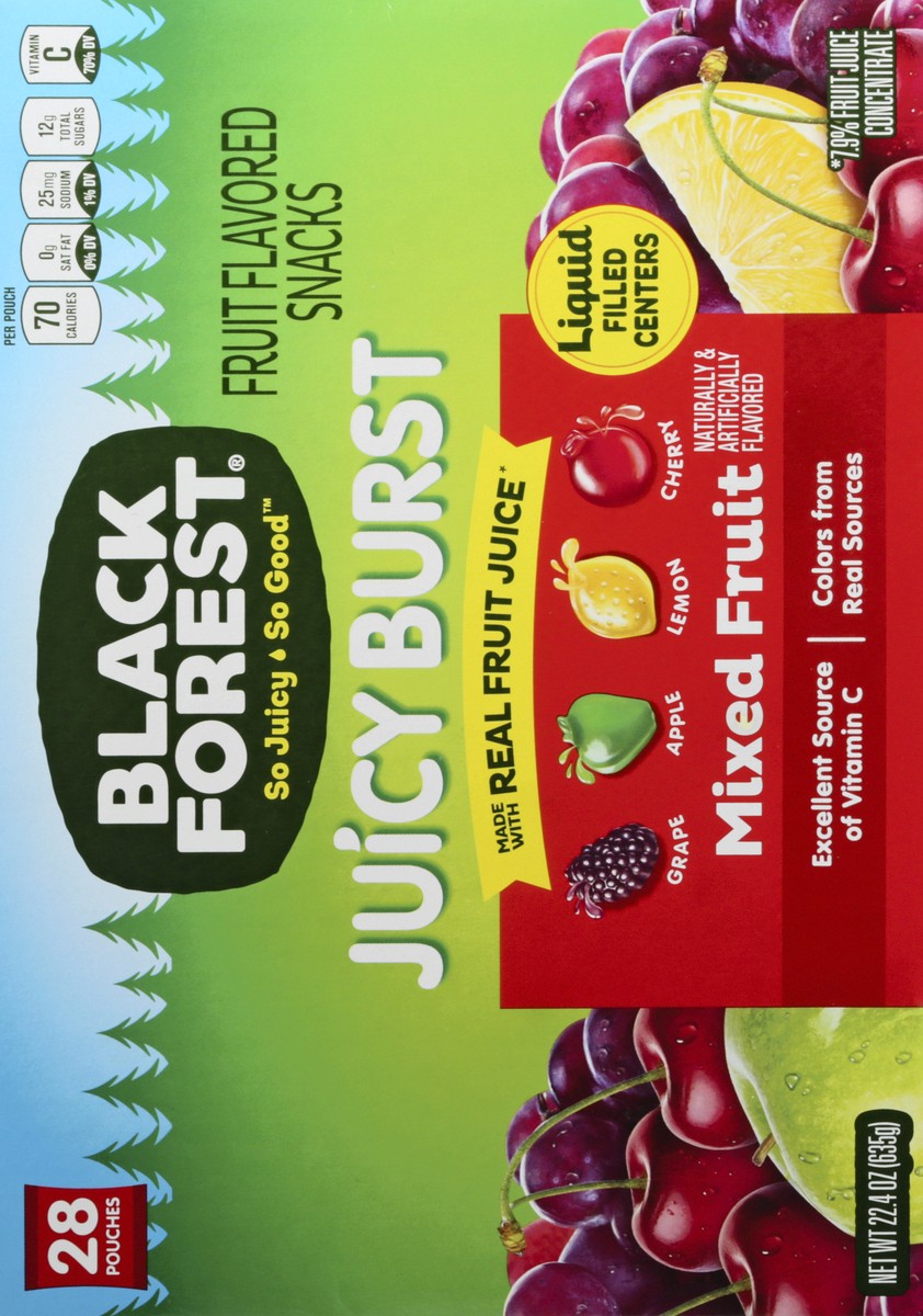 slide 12 of 13, Black Forest Juicy Burst Mixed Fruit Fruit Flavored Snacks 22.4 oz, 22.4 oz