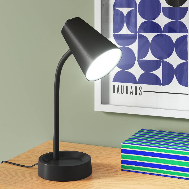 slide 2 of 5, Task Table Lamp Black - Room Essentials™, 1 ct