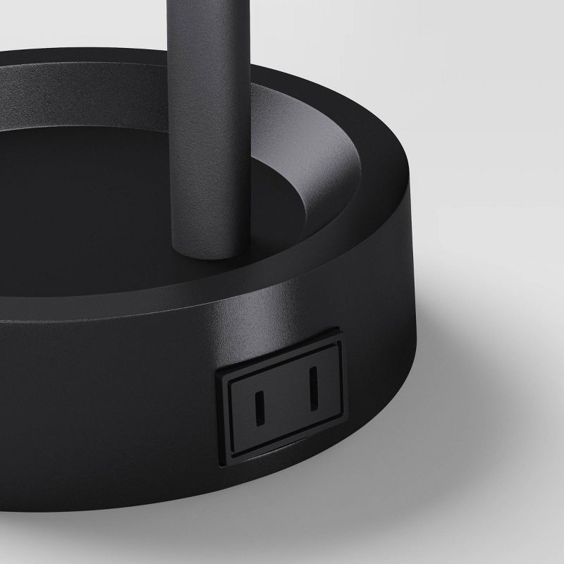 slide 5 of 5, Task Table Lamp Black - Room Essentials™, 1 ct