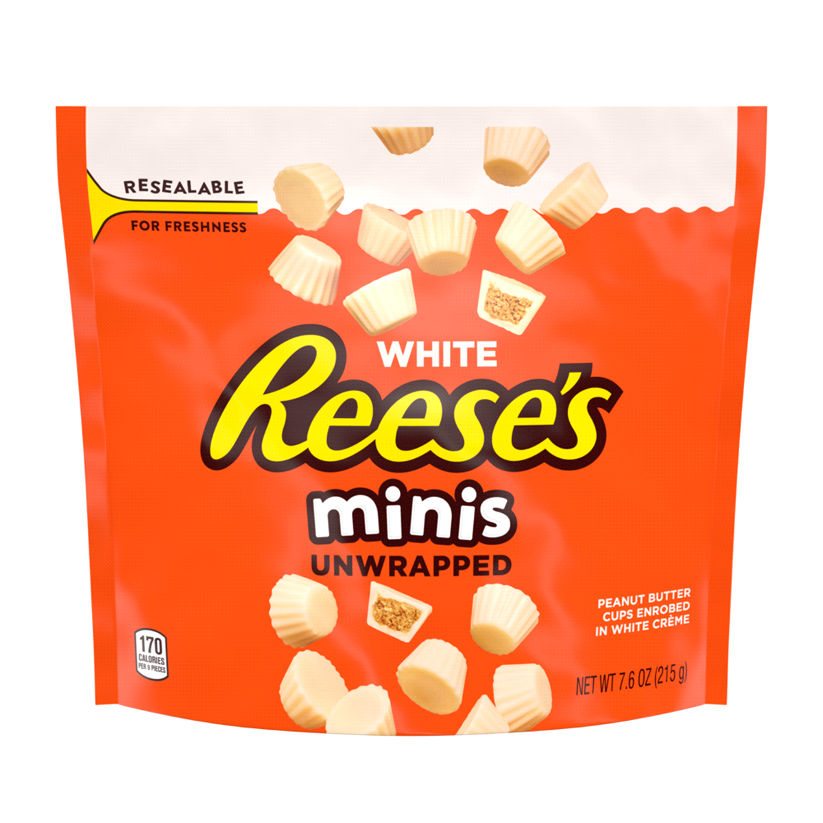 slide 1 of 1, White Reese's Minis, 7.6 oz