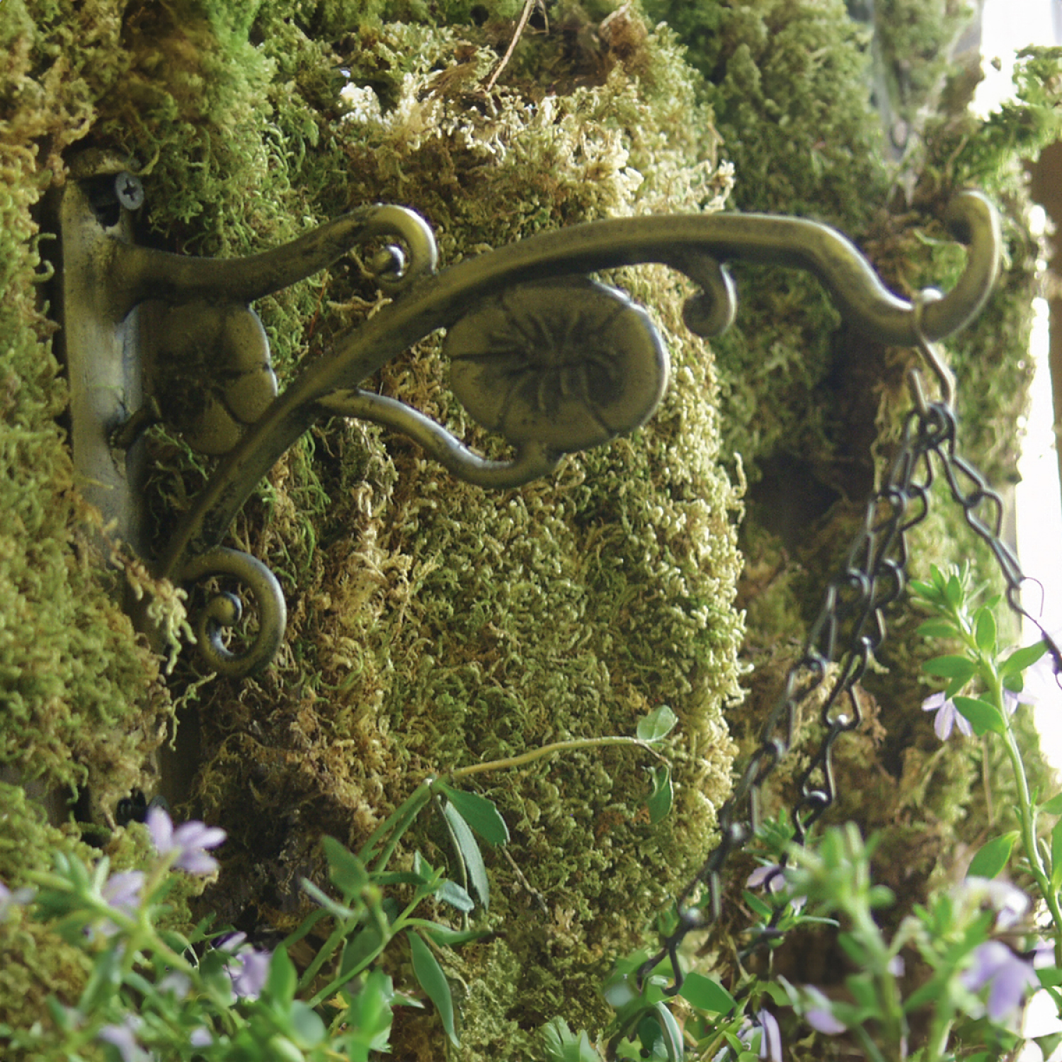 slide 1 of 1, Panacea Cast Aluminum Bracket, Gold, 9 in, 1 ct