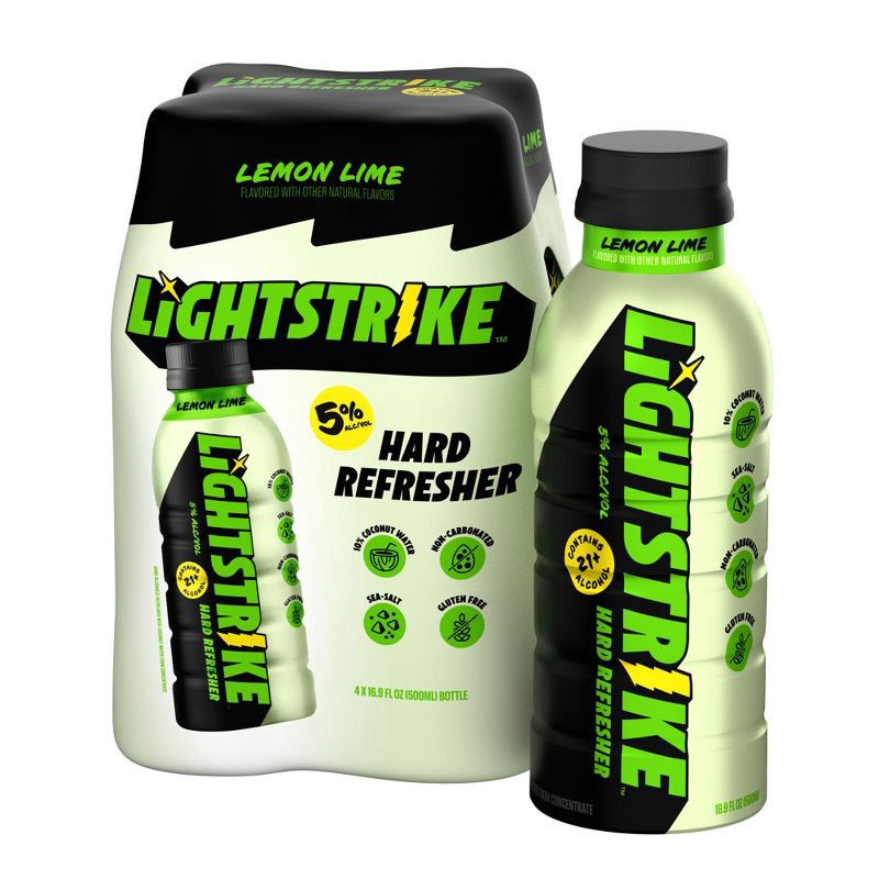 slide 11 of 11, New Belgium Lightstrike Hard Refresher Lemon Lime - 4pk/16.9 fl oz Bottles, 4 ct, 16.9 fl oz