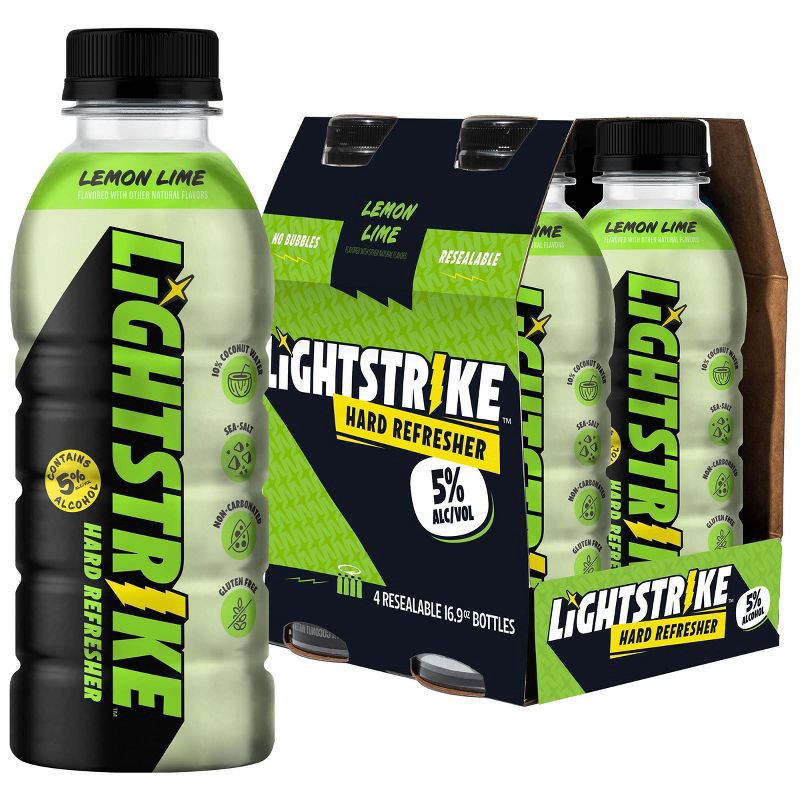 slide 1 of 12, New Belgium Lightstrike Hard Refresher Lemon Lime - 4pk/16.9 fl oz Bottles, 4 ct, 16.9 fl oz