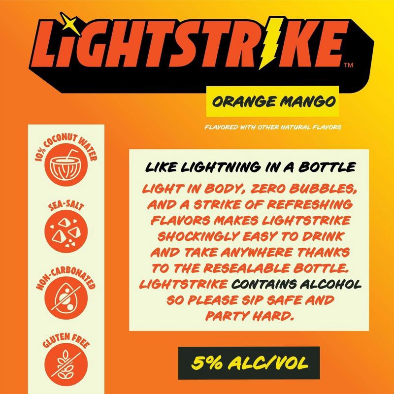 slide 4 of 11, New Belgium Lightstrike Hard Refresher Orange Mango - 4pk/16.9 fl oz Bottles, 4 ct, 16.9 fl oz