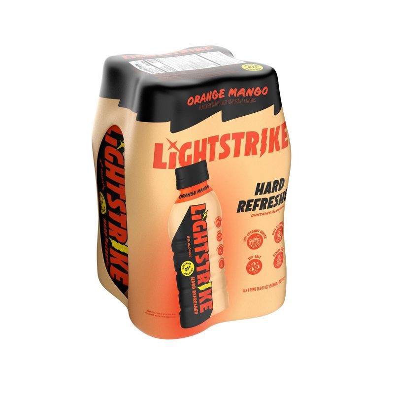 slide 6 of 11, New Belgium Lightstrike Hard Refresher Orange Mango - 4pk/16.9 fl oz Bottles, 4 ct, 16.9 fl oz