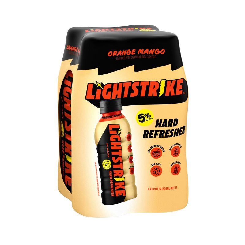 slide 10 of 11, New Belgium Lightstrike Hard Refresher Orange Mango - 4pk/16.9 fl oz Bottles, 4 ct, 16.9 fl oz