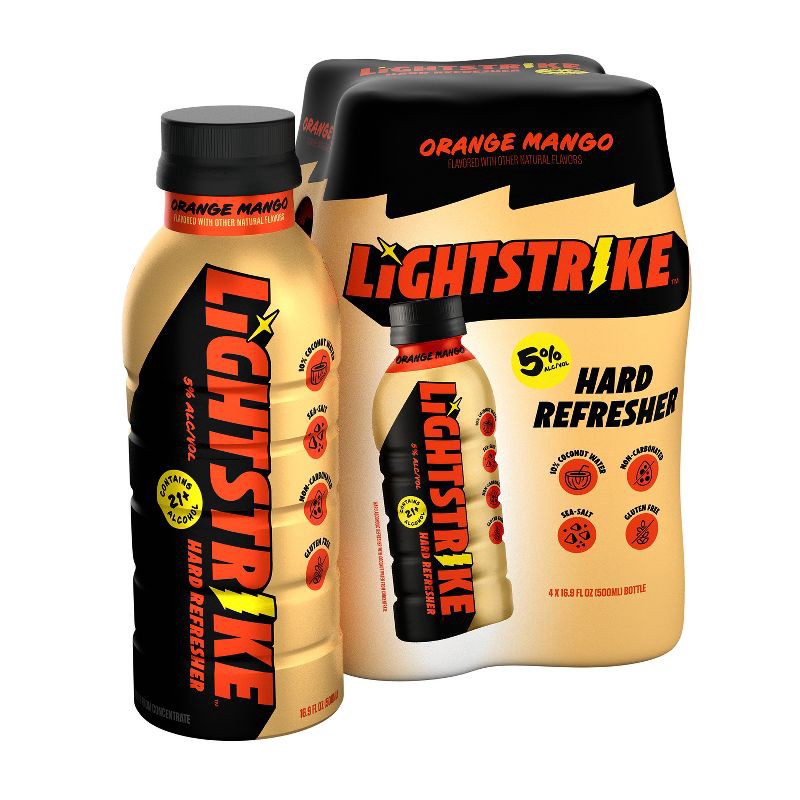slide 1 of 11, New Belgium Lightstrike Hard Refresher Orange Mango - 4pk/16.9 fl oz Bottles, 4 ct, 16.9 fl oz