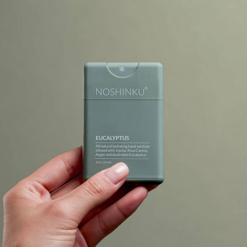 slide 3 of 5, NOSHINKU Refillable Eucalyptus Ultra-Moisturizing Pocket Sanitizer - Travel Size - 20 ml, 20 ml