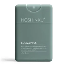 NOSHINKU Refillable Eucalyptus Ultra-Moisturizing Pocket Sanitizer - Travel Size - 20 ml