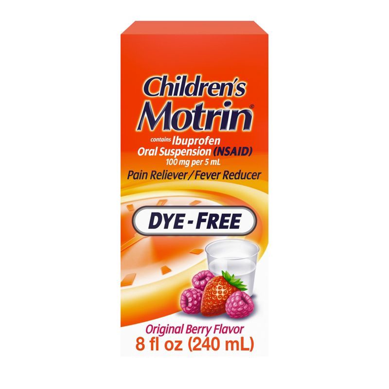 slide 1 of 11, Motrin NSAID Children's Original Dye-Free Ibuprofen Liquid - Berry - 8 fl oz, 8 fl oz