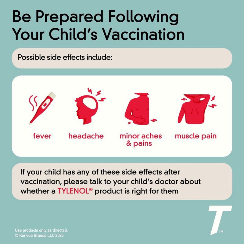 slide 11 of 11, Tylenol Children's Pain + Fever Ages 2 - 11 Years - Apple Flavor Dye-Free Acetaminophen Liquid Suspension- 4 fl oz, 4 fl oz
