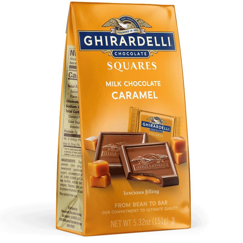 slide 2 of 7, Ghirardelli Milk Chocolate Candy SQUARES with Caramel Filling - 5.32oz, 5.32 oz