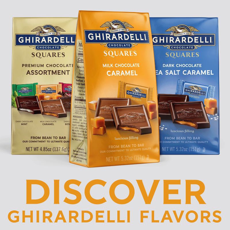slide 5 of 7, Ghirardelli Milk Chocolate Candy SQUARES with Caramel Filling - 5.32oz, 5.32 oz