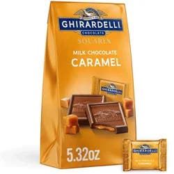 Ghirardelli Milk Chocolate Candy SQUARES with Caramel Filling - 5.32oz