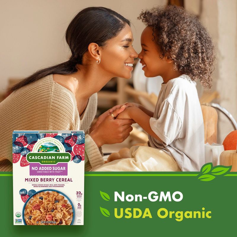slide 5 of 7, Cascadian Farm No Added Sugar Mixed Berry Breakfast Cereal - 12.5oz, 12.5 oz