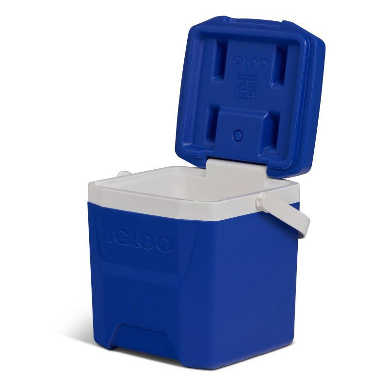 slide 8 of 11, Igloo 18 Cans/12qt Hard-Sided Coolers - Majestic Blue: Polyethylene, Odor & Stain Resistant, 18 cans, 12 qt