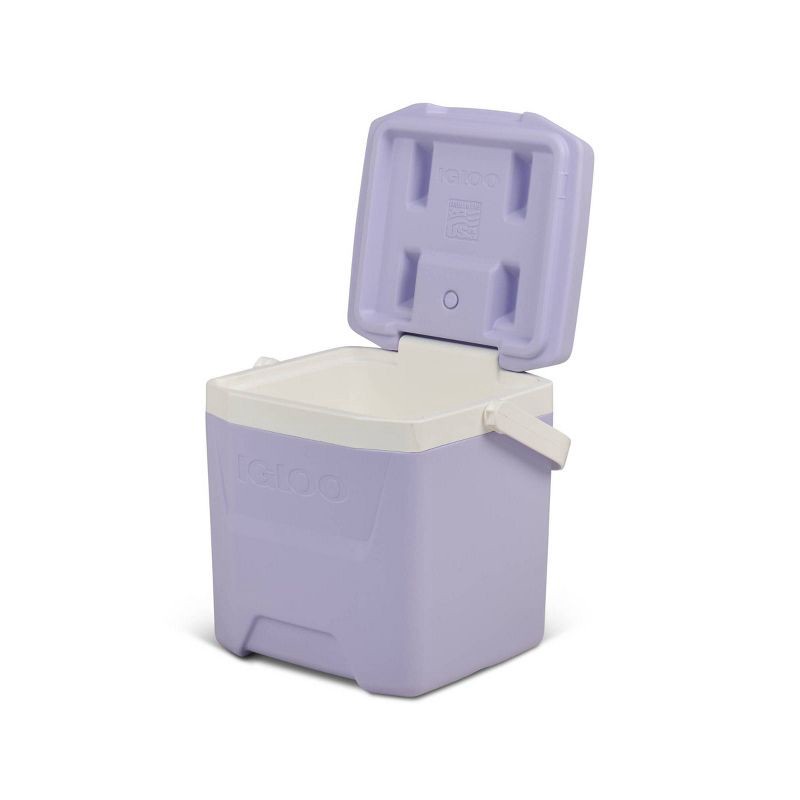 slide 8 of 11, Igloo 18 Cans/12qt Hard-Sided Coolers - Lilac Breeze: Odor & Stain-Resistant Polyethylene, 18 cans, 12 qt