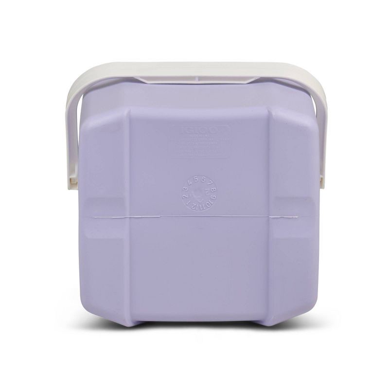 slide 11 of 11, Igloo 18 Cans/12qt Hard-Sided Coolers - Lilac Breeze: Odor & Stain-Resistant Polyethylene, 18 cans, 12 qt